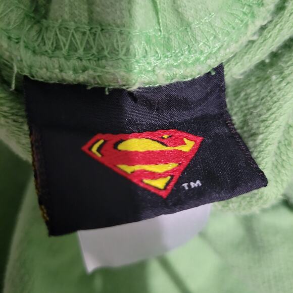 Vintage Supergirl Sweatpants Green Cropped Tattoo Capri Pants Joggers Y2K Small - Picture 12 of 16